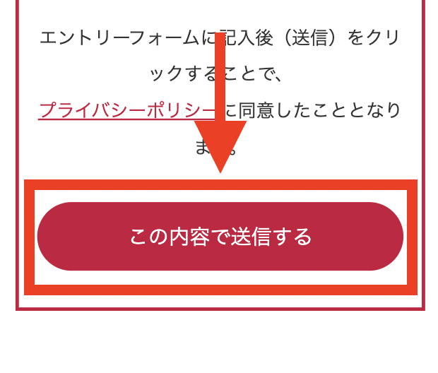 手順4. プライバシーポリシーに同意して申し込みボタンをタップする