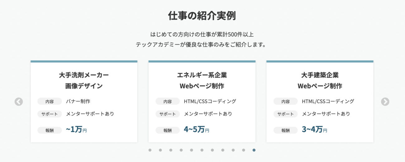 仕事の紹介実例