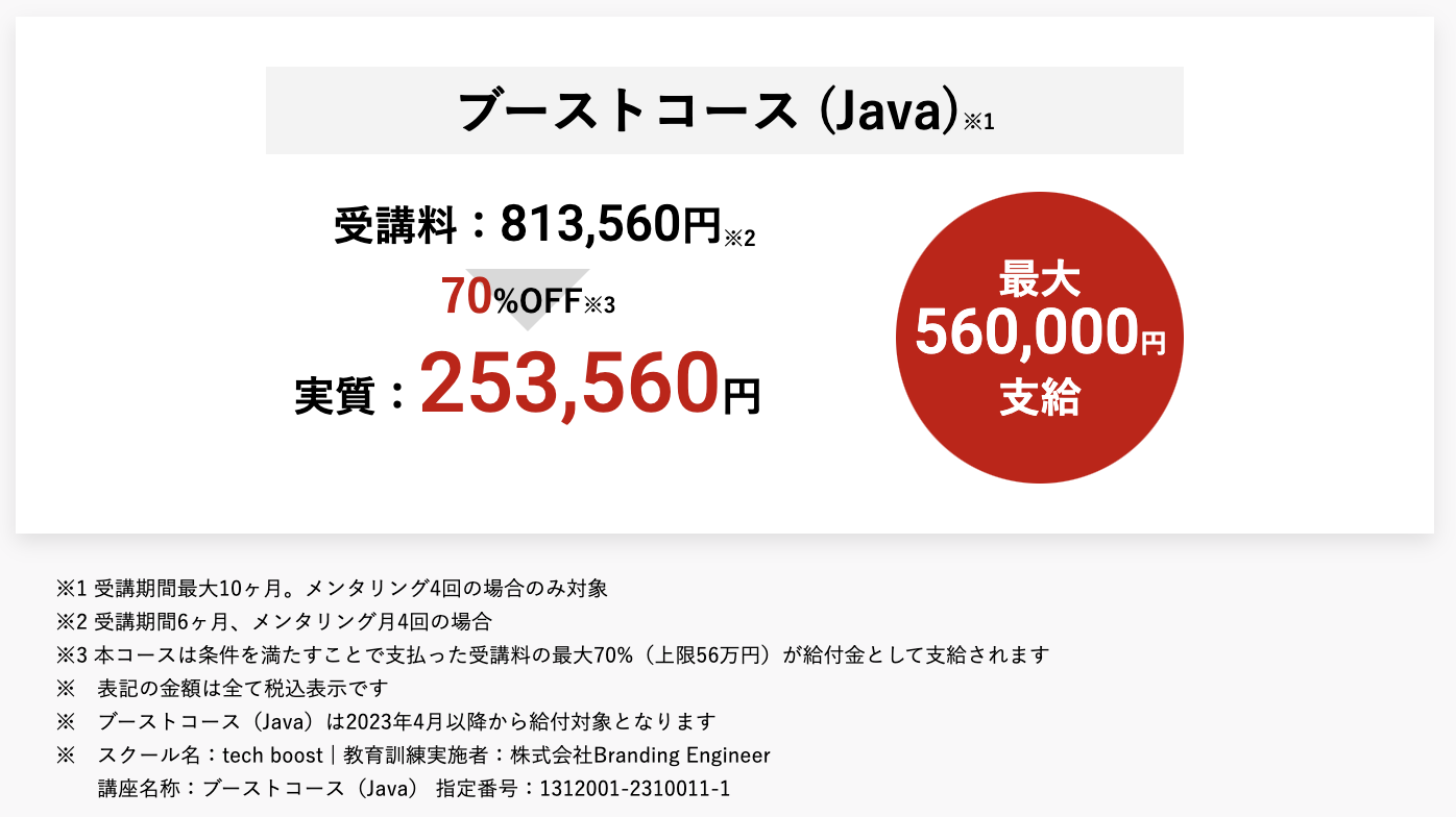 tech boost(テックブースト)の給付金制度