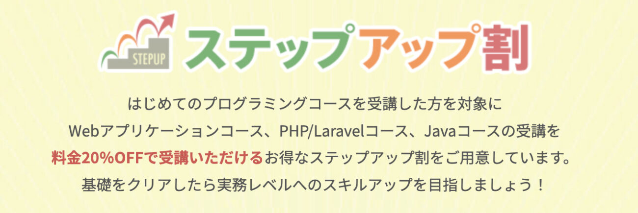 テックアカデミー_ステップアップ割